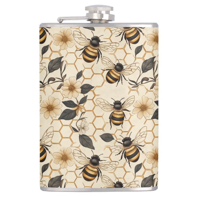 Cantil Elegant Bee and Honeycomb Pattern (Frente)