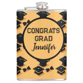 Cantil Elegant Gold and Black Graduation Cap Pattern