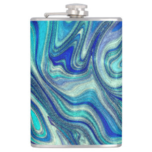 Cantil Elegante Aquamarine Paua Rainbow Shell Inspirado