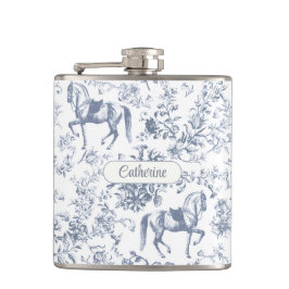Cantil Elegante Blue Beige Equestrian Toile Nome