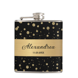 Cantil Elegante Dourado brilho preto personalizado