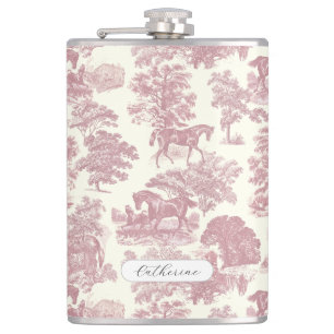 Cantil Elegante, Girly Chic Pink Toile Name