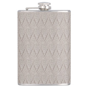 Cantil Elegante Padrão de Tricô em Creme Claro com Diaman