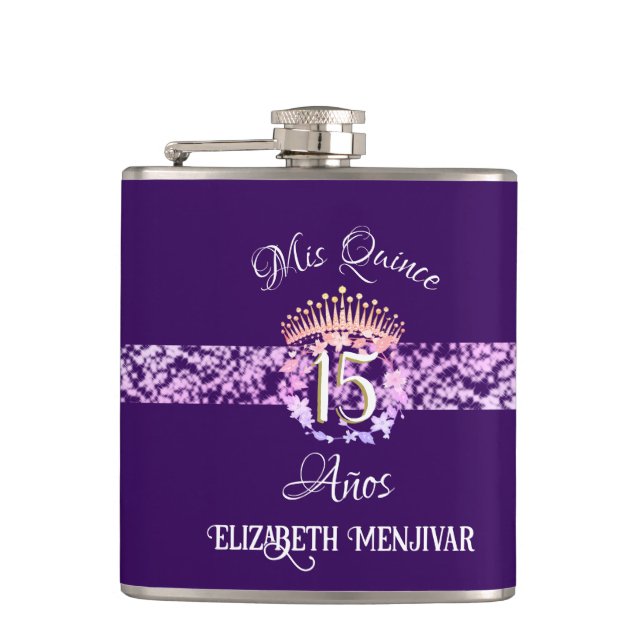 Cantil Elegante Purple Quinceañera Espanha (Frente)