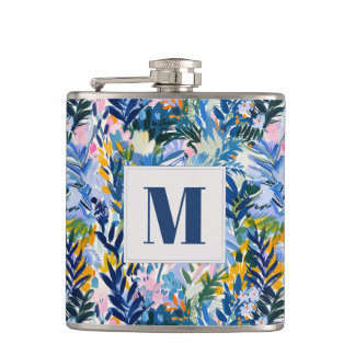 Cantil Elegante Real Abstrato Botânico Monograma