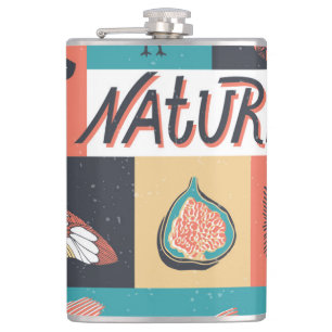 Cantil Elementos Natureza, Ícones de Estilo Retroativo.