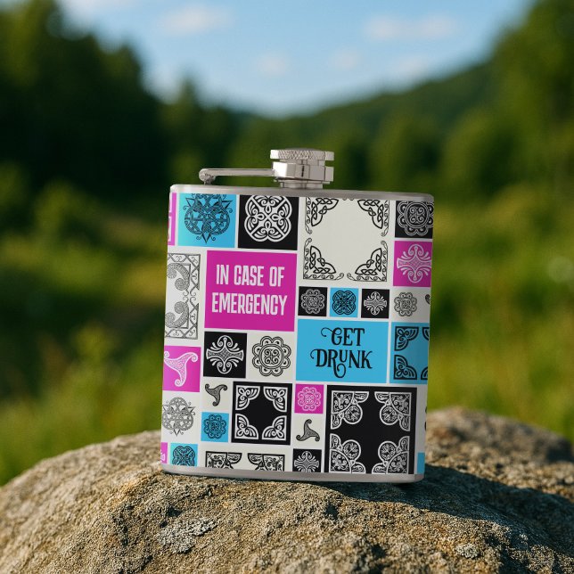 Cantil Em Caso De Emergência Obtenha Bebado Negro & Branc (Criador carregado)