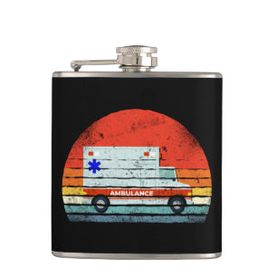Cantil EMT EMS Paramedic Emergency Retro Sunset Ambulânc