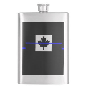 Cantil Ênfase de linha azul fina na bandeira canadense