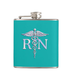 Cantil Enfermeiro Registrado RN Caduceus no Decor Turquoi