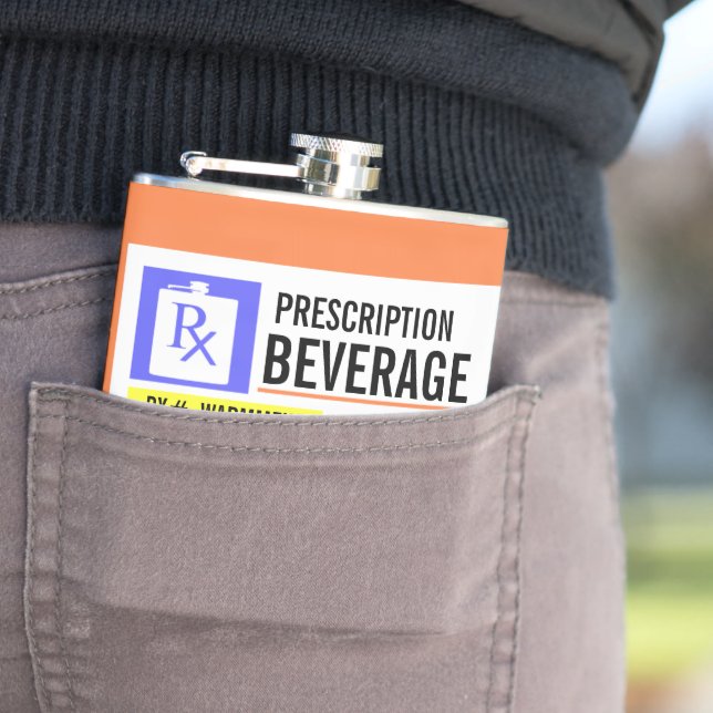 Cantil Engraçada Impressão de 8 oz. Flarete de bebidas (In loco)