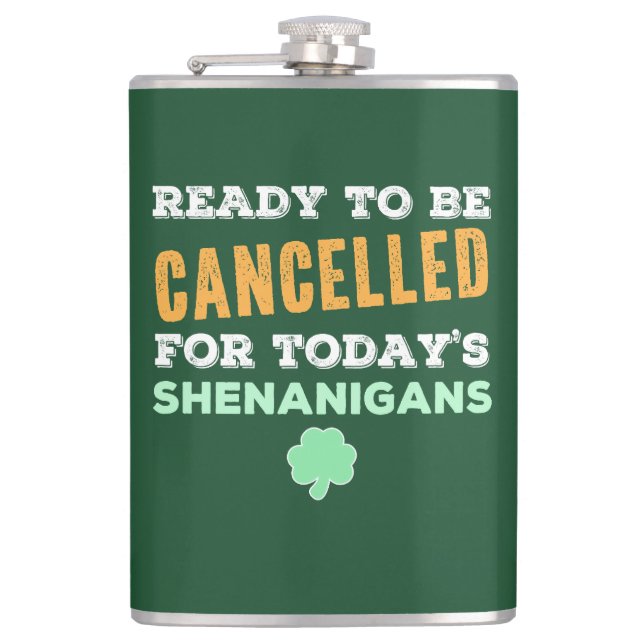 Cantil Engraçado Bebendo Irlandês Shenanigans Cancelou Co (Frente)