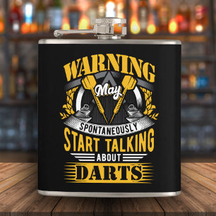 Cantil Engraçado Dart avisando Flask 6 oz.
