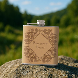 Cantil Engraçado Emergência Booze Adicione Seu Estilo Cel