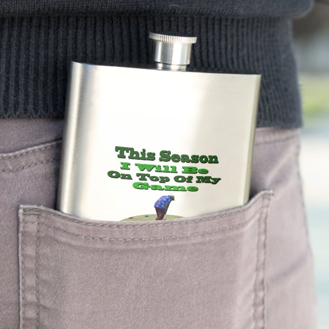 Cantil Engraçado Lawn Bowler Esta Época, Hip Flask (In loco)