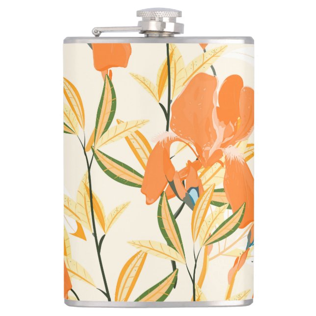 Cantil Erris de laranja: padrão floral uniforme (Frente)
