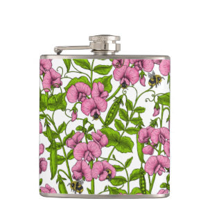 Cantil Ervilhas doces e espécimes do gênero Bombus spp.,