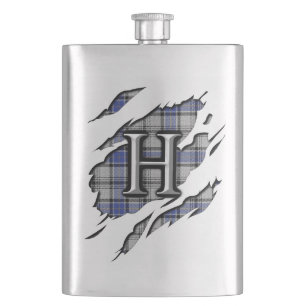 Cantil Escocês Clan Hannay - Letra H Monograma Tartan