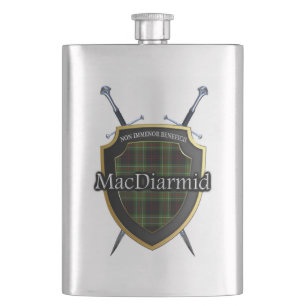 Cantil Escocês Clan MacDiarmid Tartan Shield e Espadas