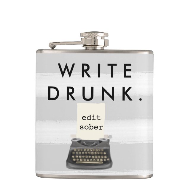 Cantil Escreva o bebado editam a máquina de escrever (Frente)