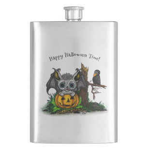 Cantil Esperando o Halloween, Cute Bat e Raven