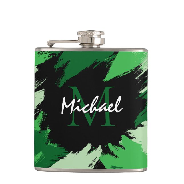 Cantil Espessadas de pinceladas com nome verde com monogr (Frente)