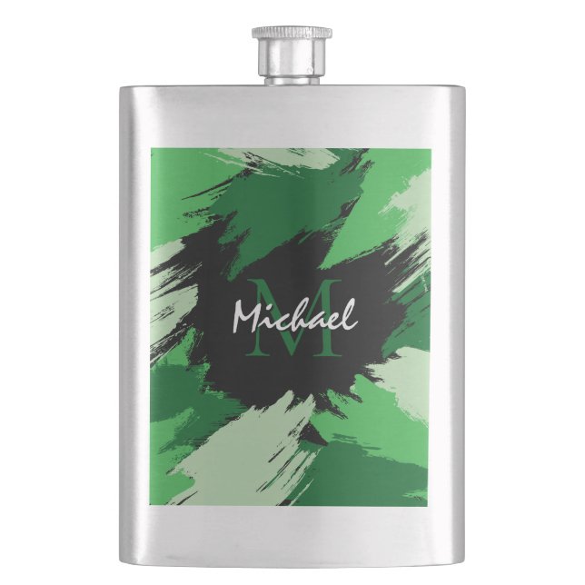 Cantil Espessadas de pinceladas com nome verde com monogr (Frente)