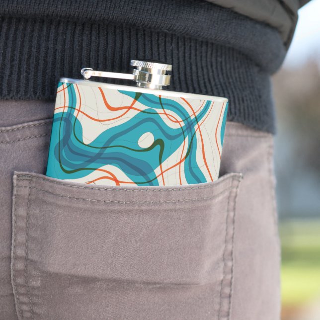 Cantil Espirais Turquesa e Vermelho (In loco)