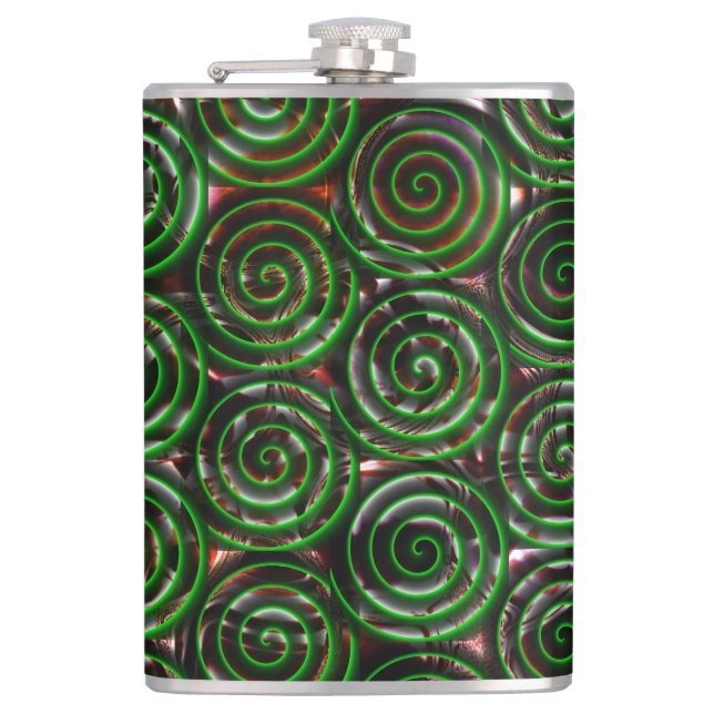 Cantil Espirais verdes escuros transparentes sobre a imag (Frente)