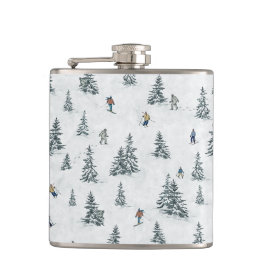 Cantil Esquiadores alpinos e Yetis oculto - Esqui Descida