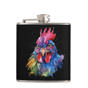 Cantil Estilo de Aquarela de Galinha do País Rooster