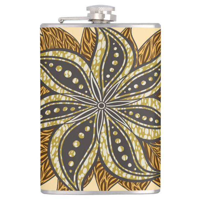 Cantil Estilo de Batik Floral Abstrato africano (Frente)