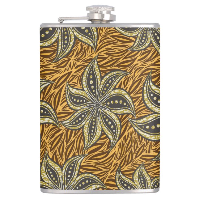 Cantil Estilo de Batik Floral Abstrato africano (Frente)