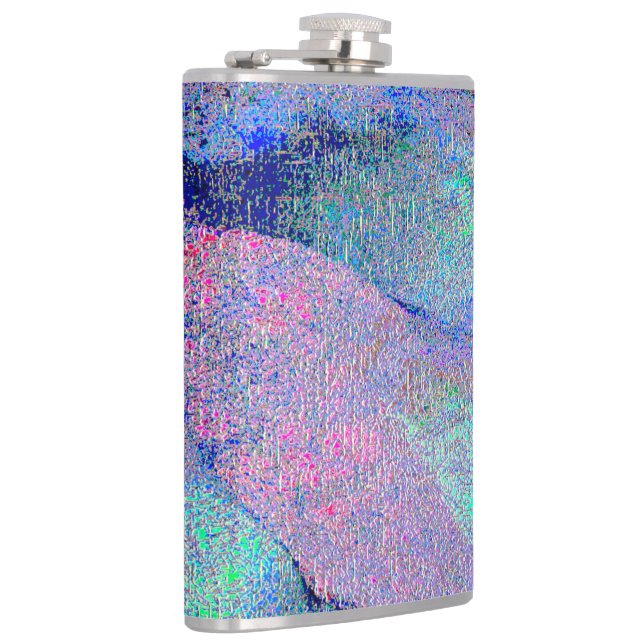 Cantil Estilo de couro rugoso com tinta vestida, tons azu (Direita)