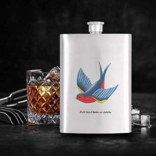 Cantil Estilo de Tatuagem de Pássaro Andorinha Tradiciona