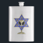 Cantil Estrela judaica<br><div class="desc">Presentes judaicos e ideias do presente que caracterizam a estrela de David judaica bonita com um vidro de vinho no centro.</div>