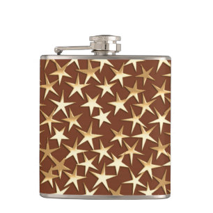 Cantil Estrelas Douradas de chocolate marrom