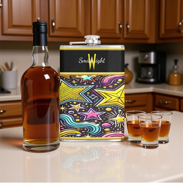 Cantil Estrelas e Padrões Brilham a noite (Criador carregado)