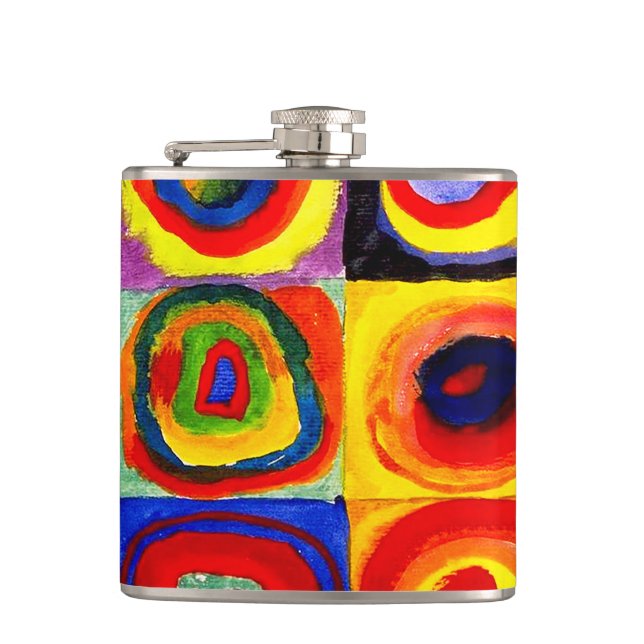 Cantil Estudo de cor de Kandinsky Quadrados Círculos Arte (Frente)