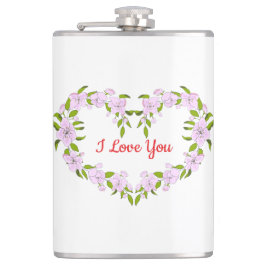 Cantil Eu amo você Flores fofas