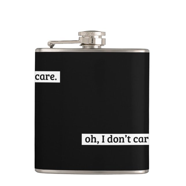 Cantil Eu não me importo com a mensagem sarcástica, não i (Frente)