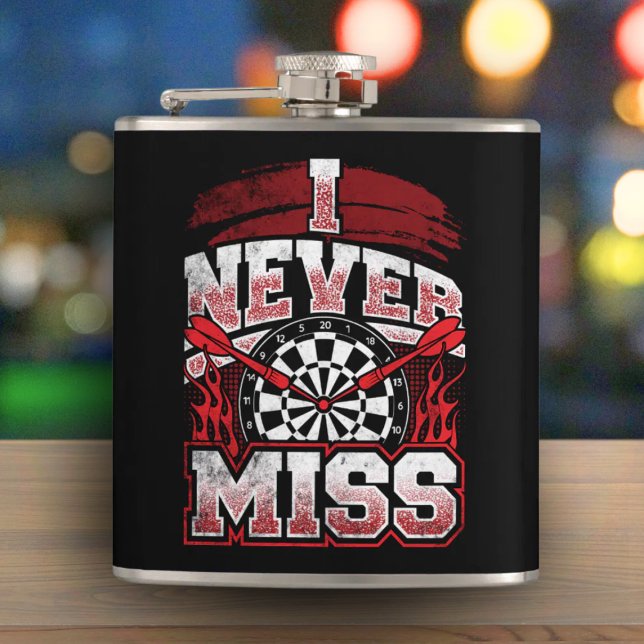 Cantil Eu Nunca Sinto Sua Falta, Dart Flask 6 Oz. (Criador carregado)