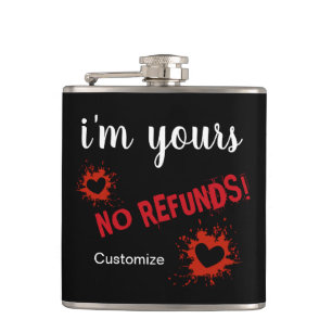 Cantil Eu sou seu, não devolva o frasco enrolado de vinil