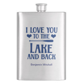 Cantil Eu te amo no lago e atrás - Marinho azul