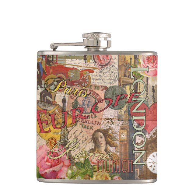 Cantil Europa Viagem Vintage Europa Paris França Art (Frente)