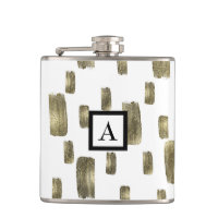 Faísca de Bronze Dourado Pincel de Tinta Moderna