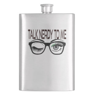 Cantil Fale Comigo Com Os Óculos De Geek Piscando Em Verd