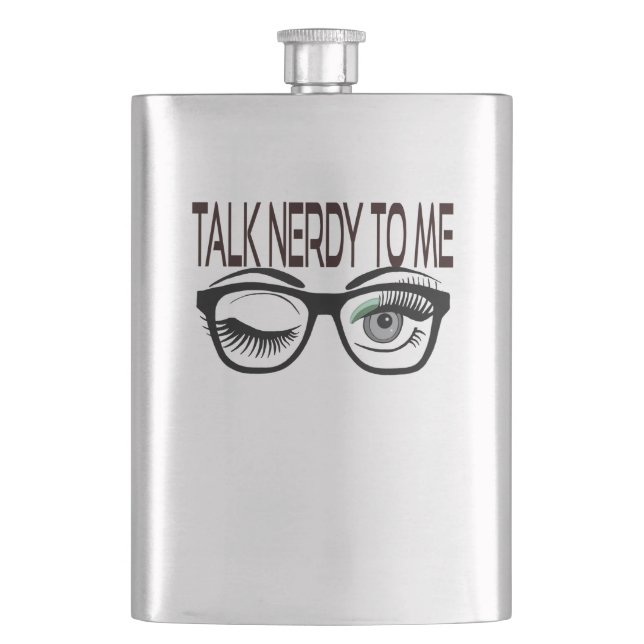 Cantil Fale Comigo Com Os Óculos De Geek Piscando Em Verd (Frente)