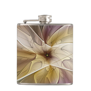 Cantil Fantasia Floral, Dourada, Abstrato de Gato, Arte F