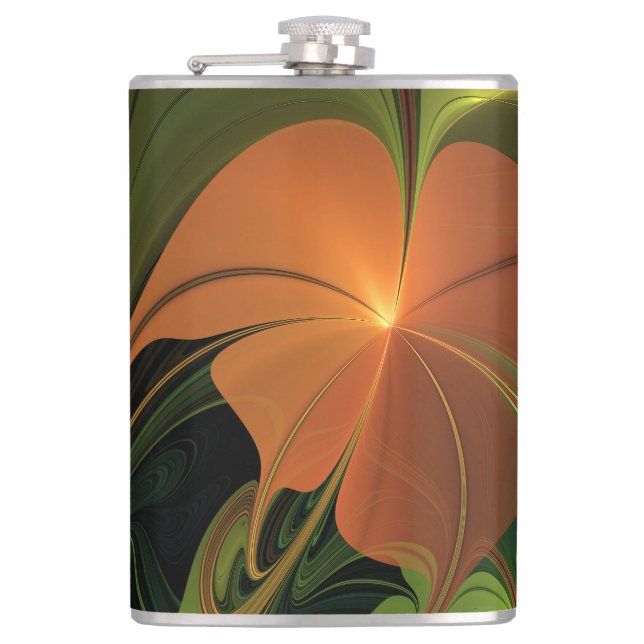 Cantil Fantasy Plant Abstrato Green Rust Brown Fractal (Frente)